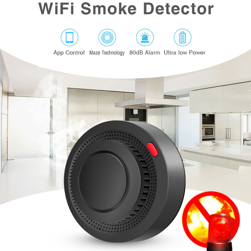 2.4G WiFi Smoke Detector Wirel - Smart Smoke Detector Wifi 评论和价格