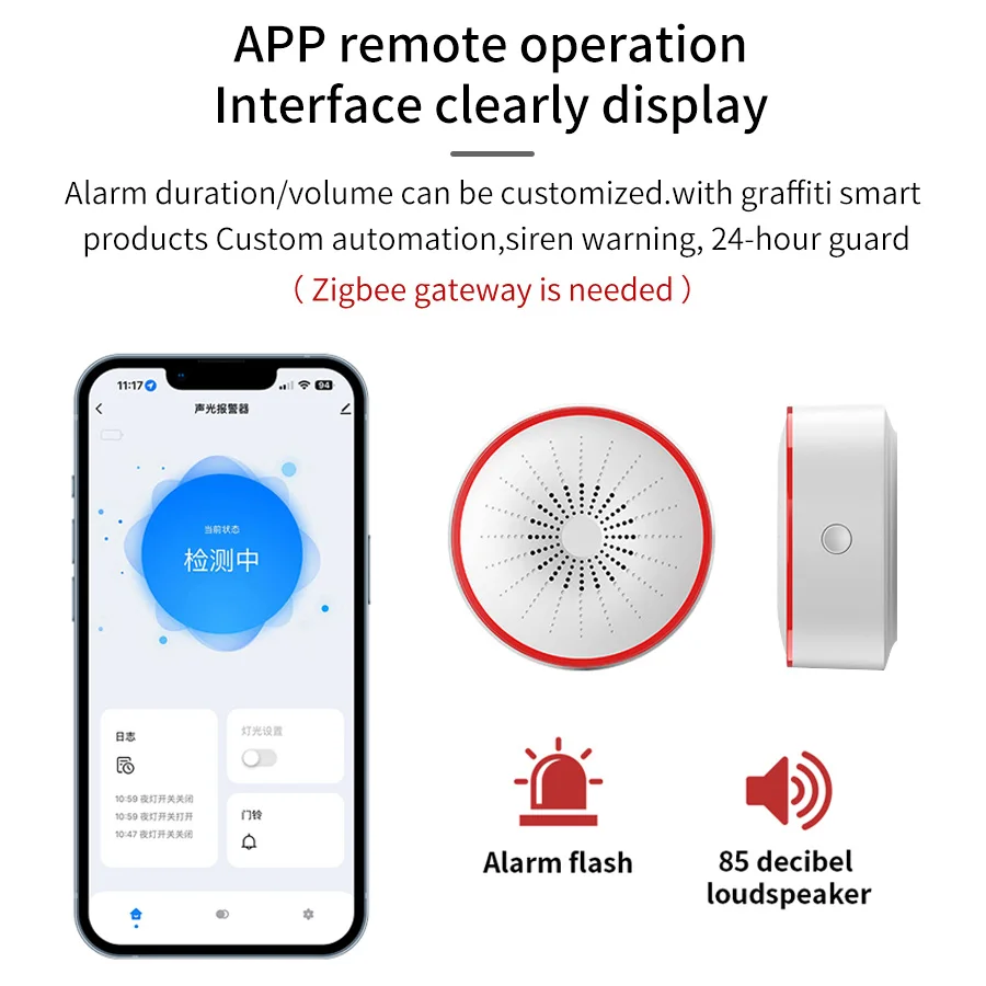 Tuya WiFi ZigBee Alarm Siren S - Zigbee Smoke Sensor Tuya 评论和价格