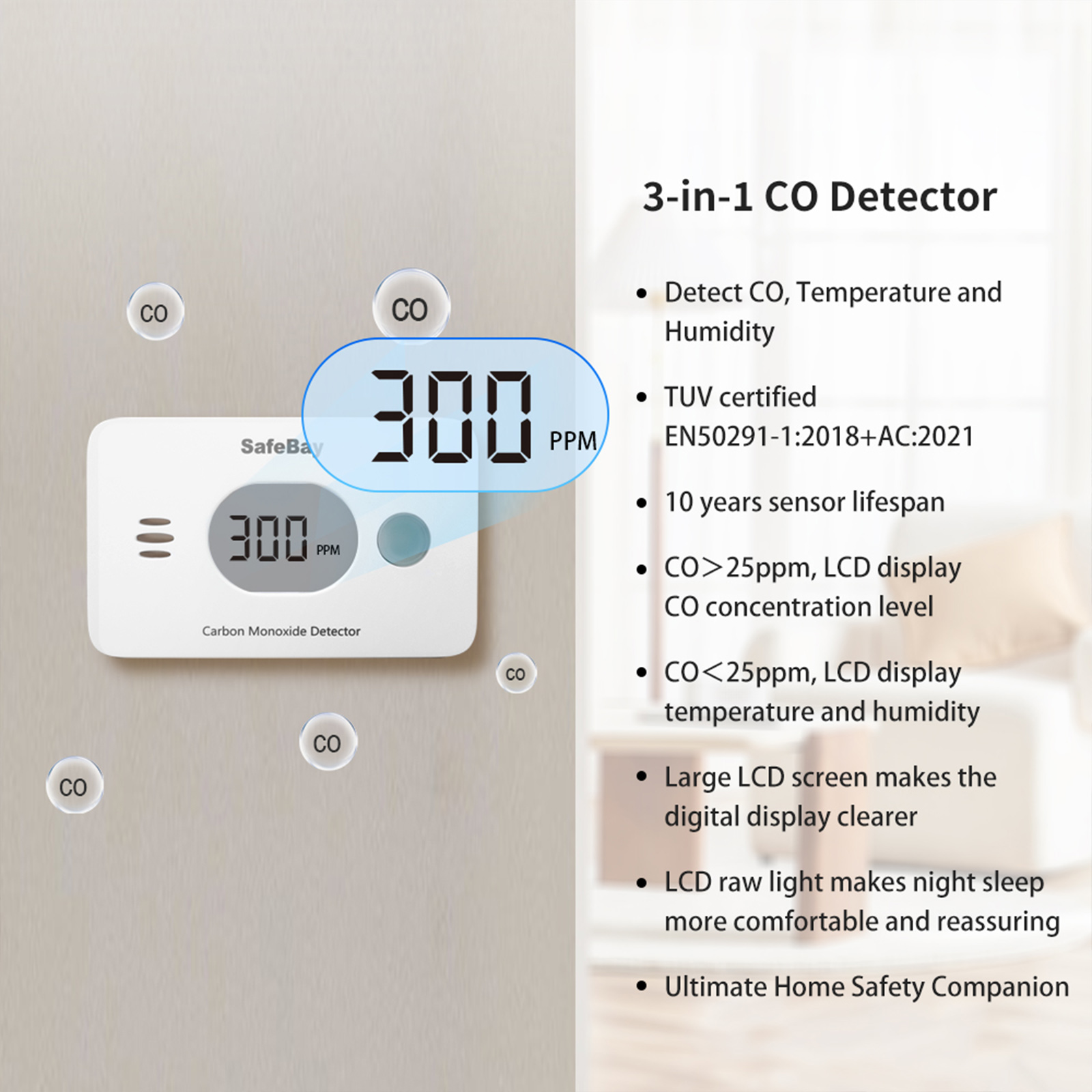 CPVAN Wireless 3-in-1 Carbon M - Carbon Monoxide Detector Combo 评论和价格