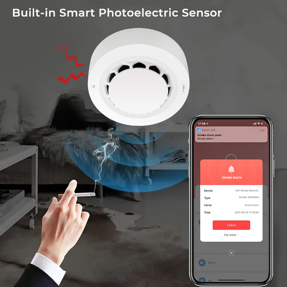 Tuya ZigBee Smoke Detector 85d - Zigbee Smoke Sensor Tuya 评论和价格